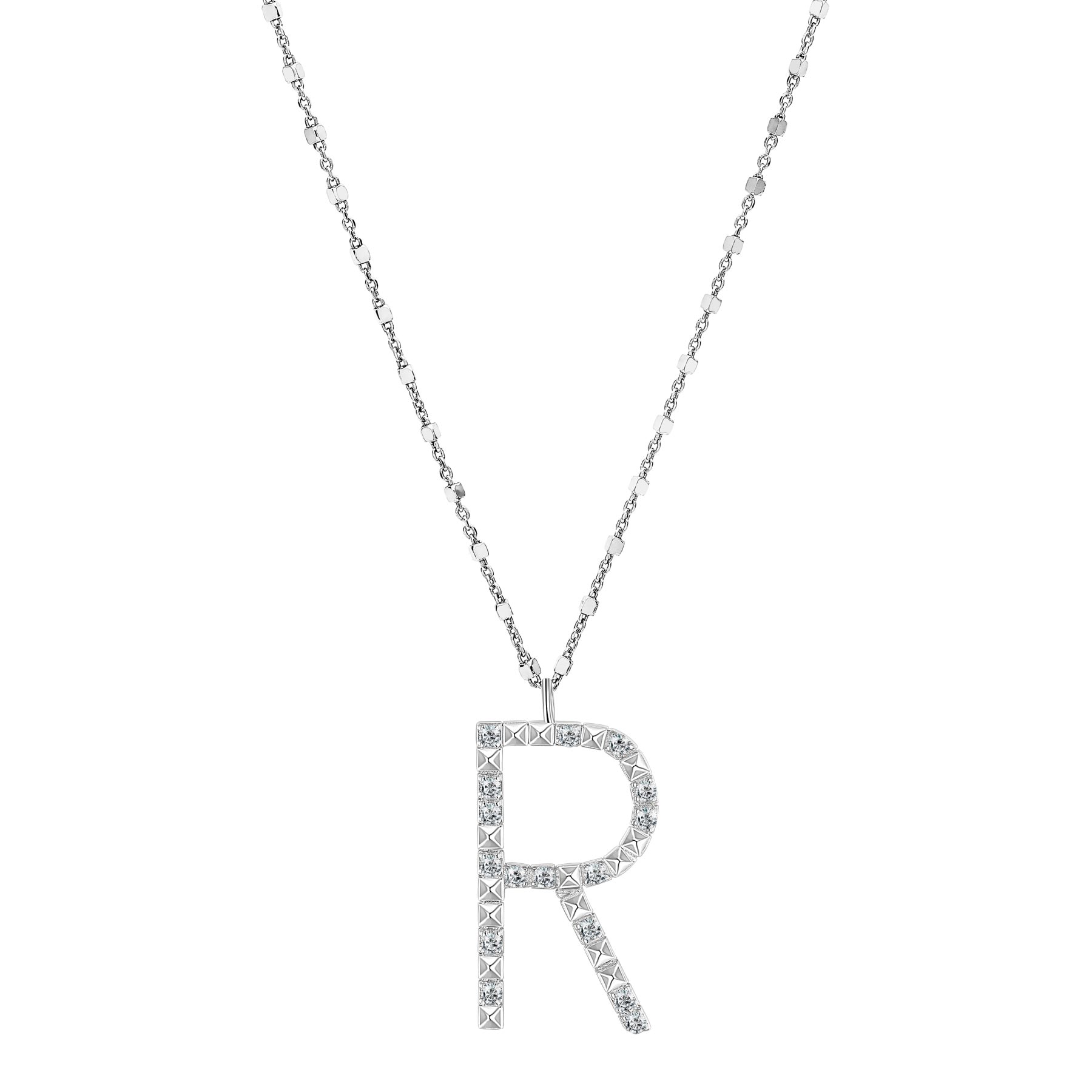 Rosato Collana lettera R cubica lettere - CUBICA LETTERE - argento