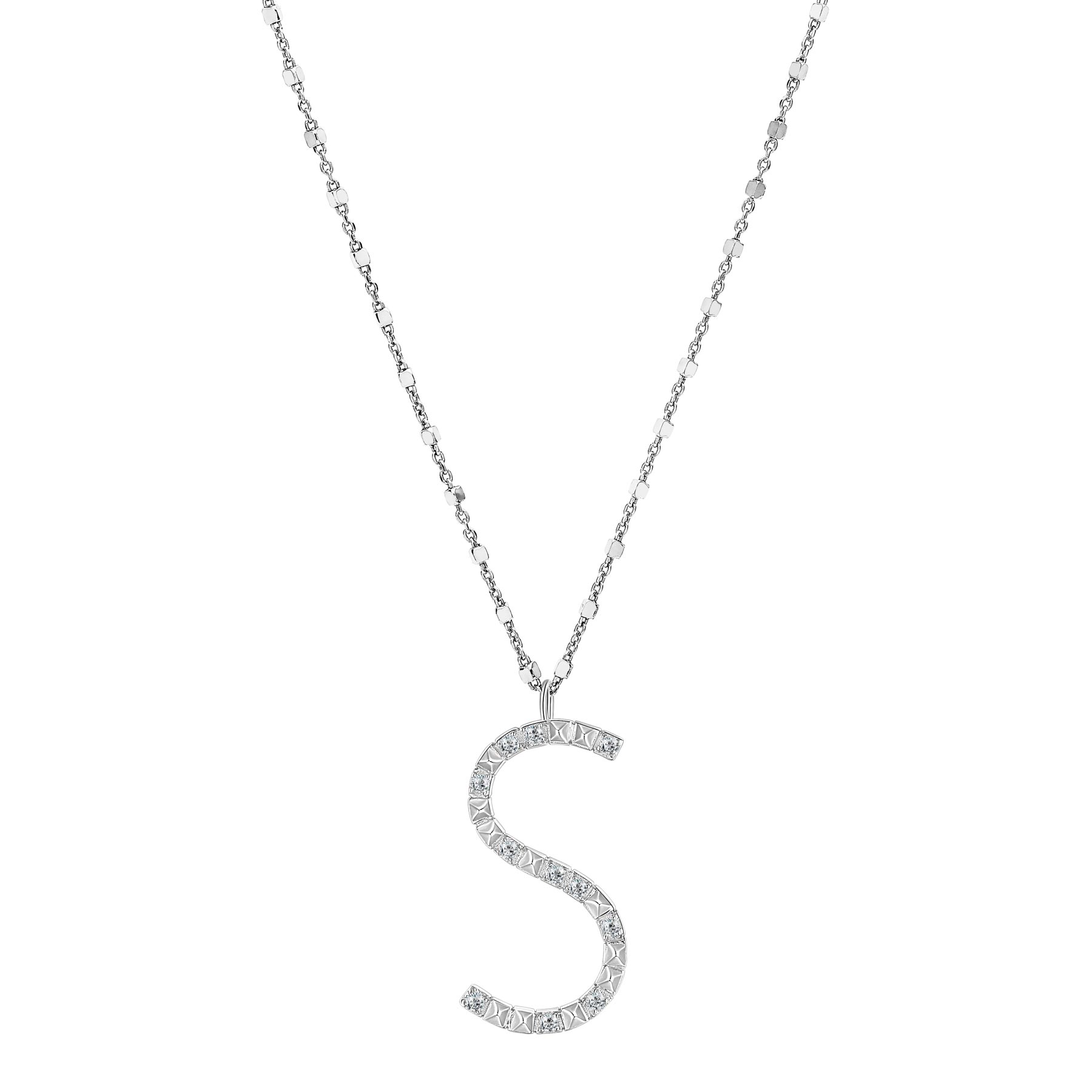 Rosato Collana lettera S cubica lettere - CUBICA LETTERE - argento