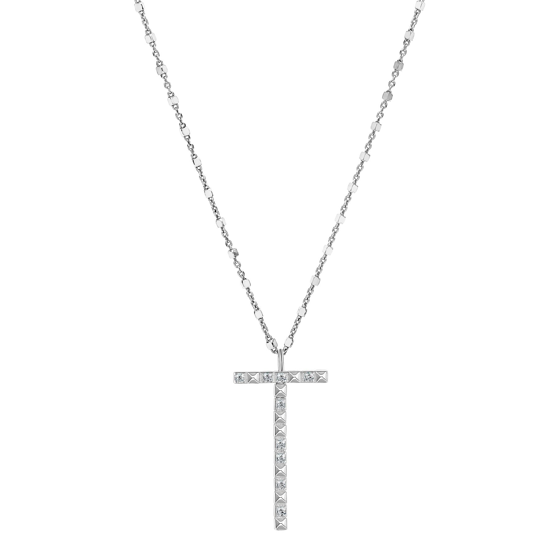 Rosato Collana lettera T cubica lettere - CUBICA LETTERE - argento