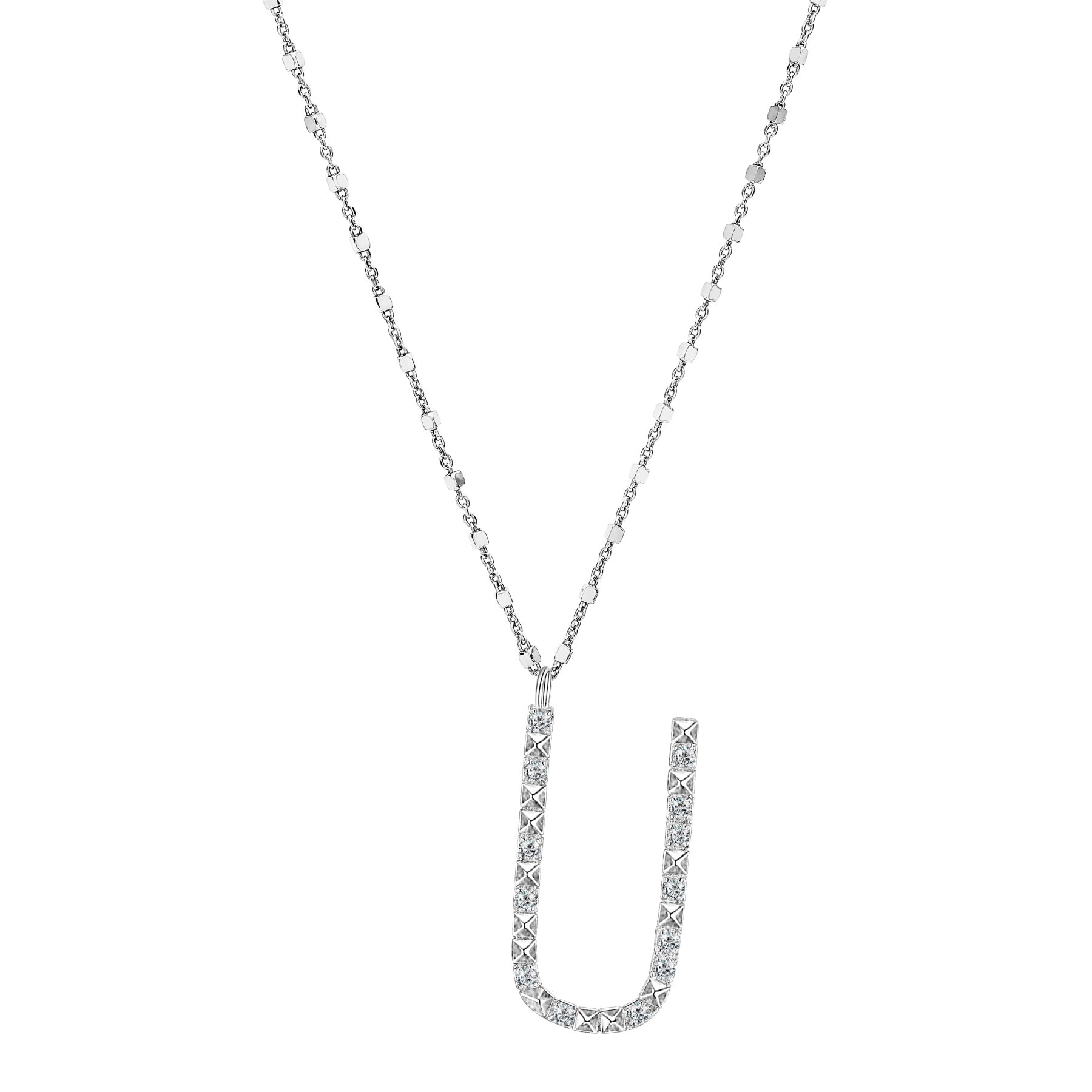 Rosato Collana lettera U cubica lettere - CUBICA LETTERE - argento