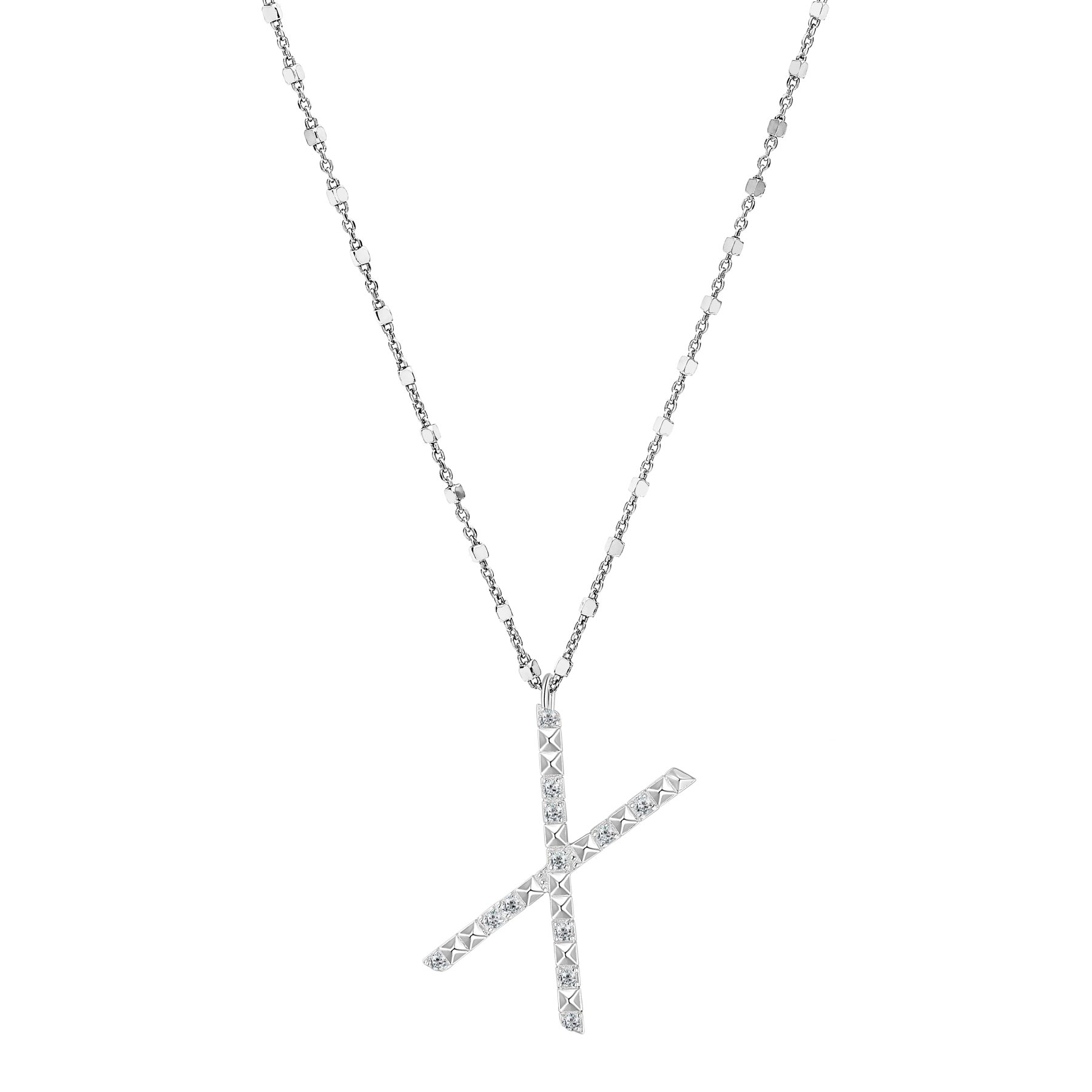 Rosato Collana lettera X cubica lettere - CUBICA LETTERE - argento