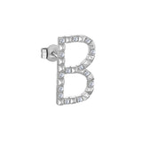 Rosato Mono Orecchino lettera B cubica lettere - CUBICA LETTERE - argento