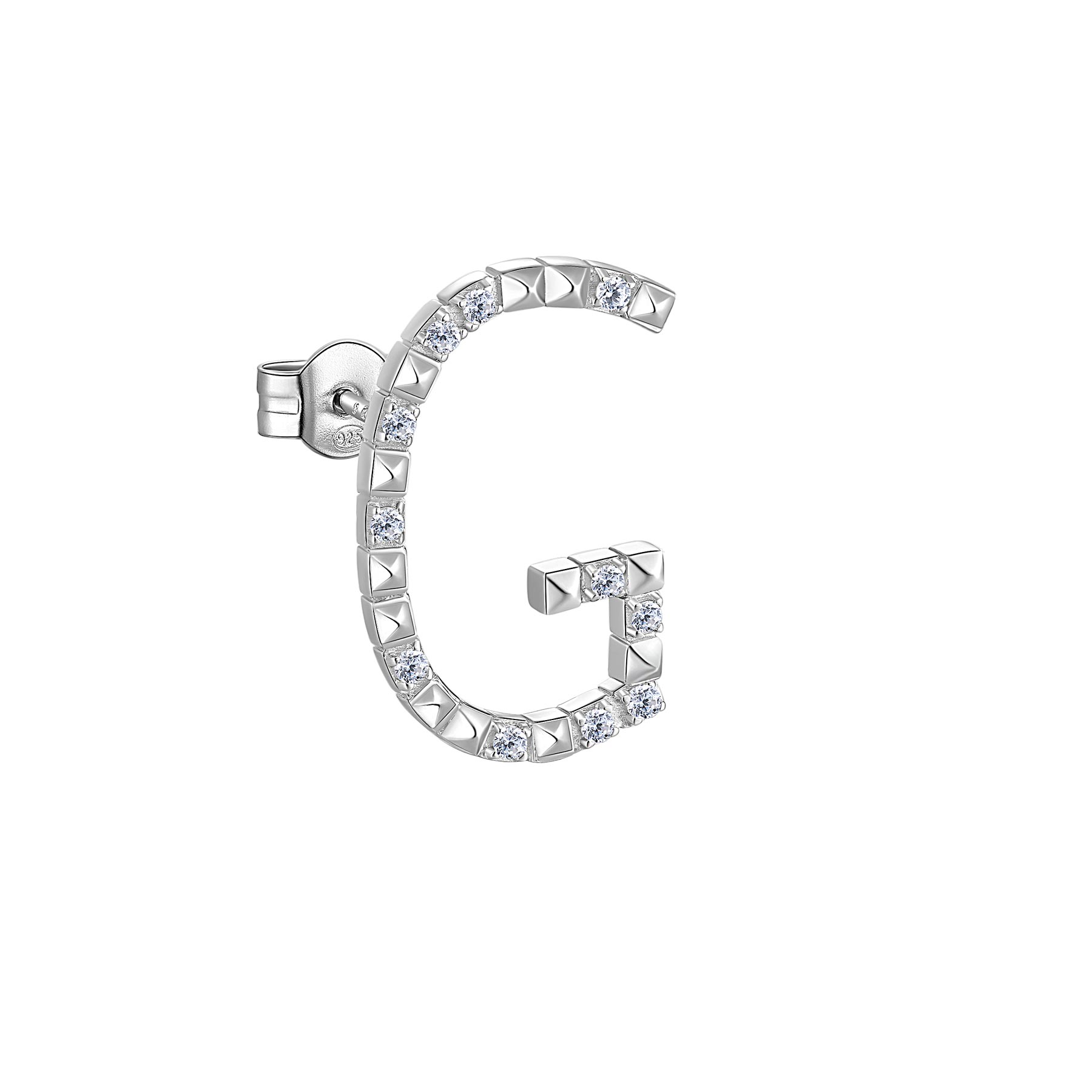 Rosato Mono Orecchino lettera G cubica lettere - CUBICA LETTERE - argento