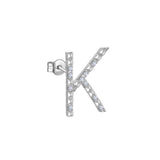 Rosato Mono Orecchino lettera K cubica lettere - CUBICA LETTERE - argento