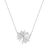 Rosato Collana fiore gaia - GAIA - argento