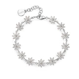 Rosato Bracciale morbido fiori gaia - GAIA - argento