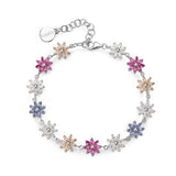 Rosato Bracciale morbido fiori gaia - GAIA - argento