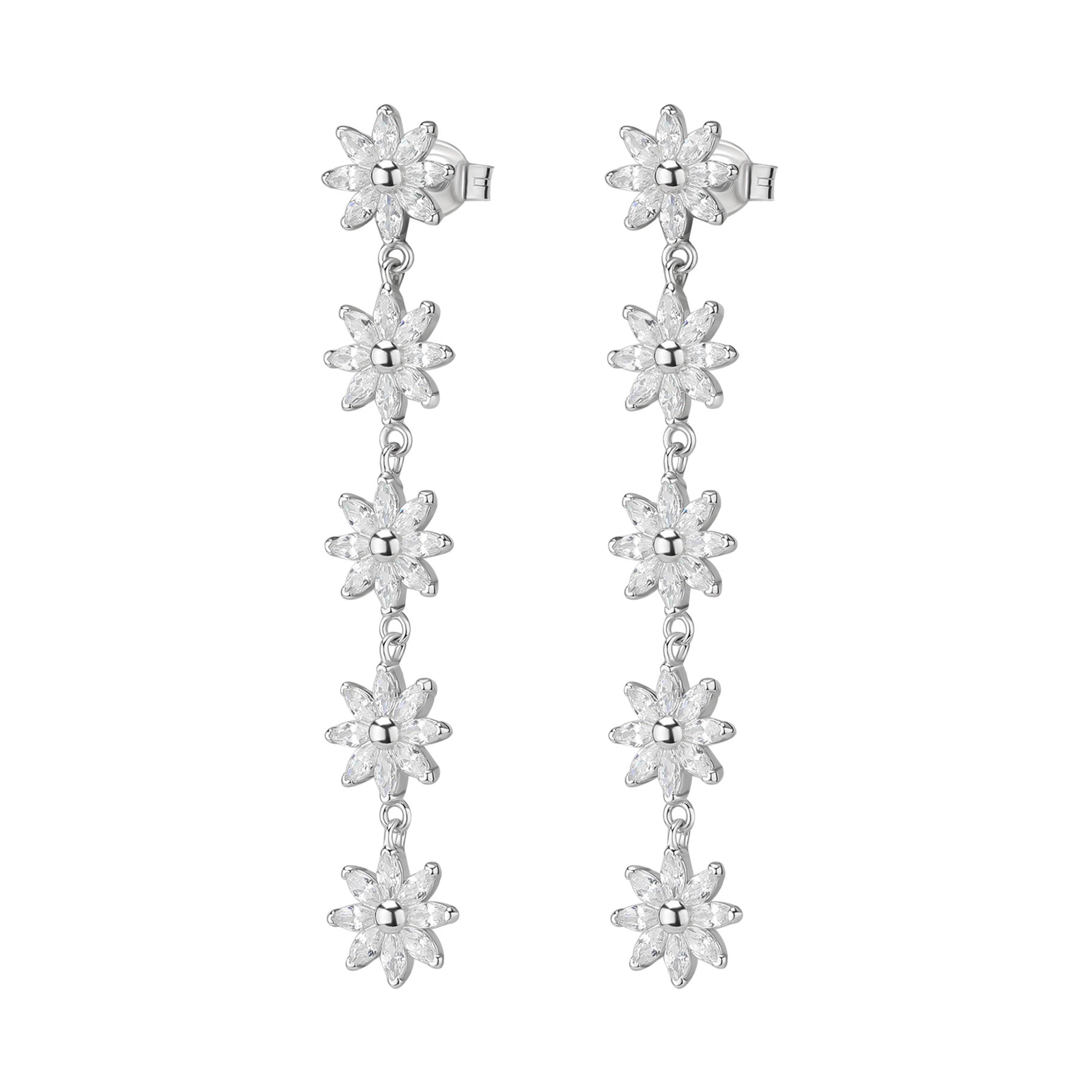 Rosato Orecchini pendenti fiori gaia - GAIA - argento