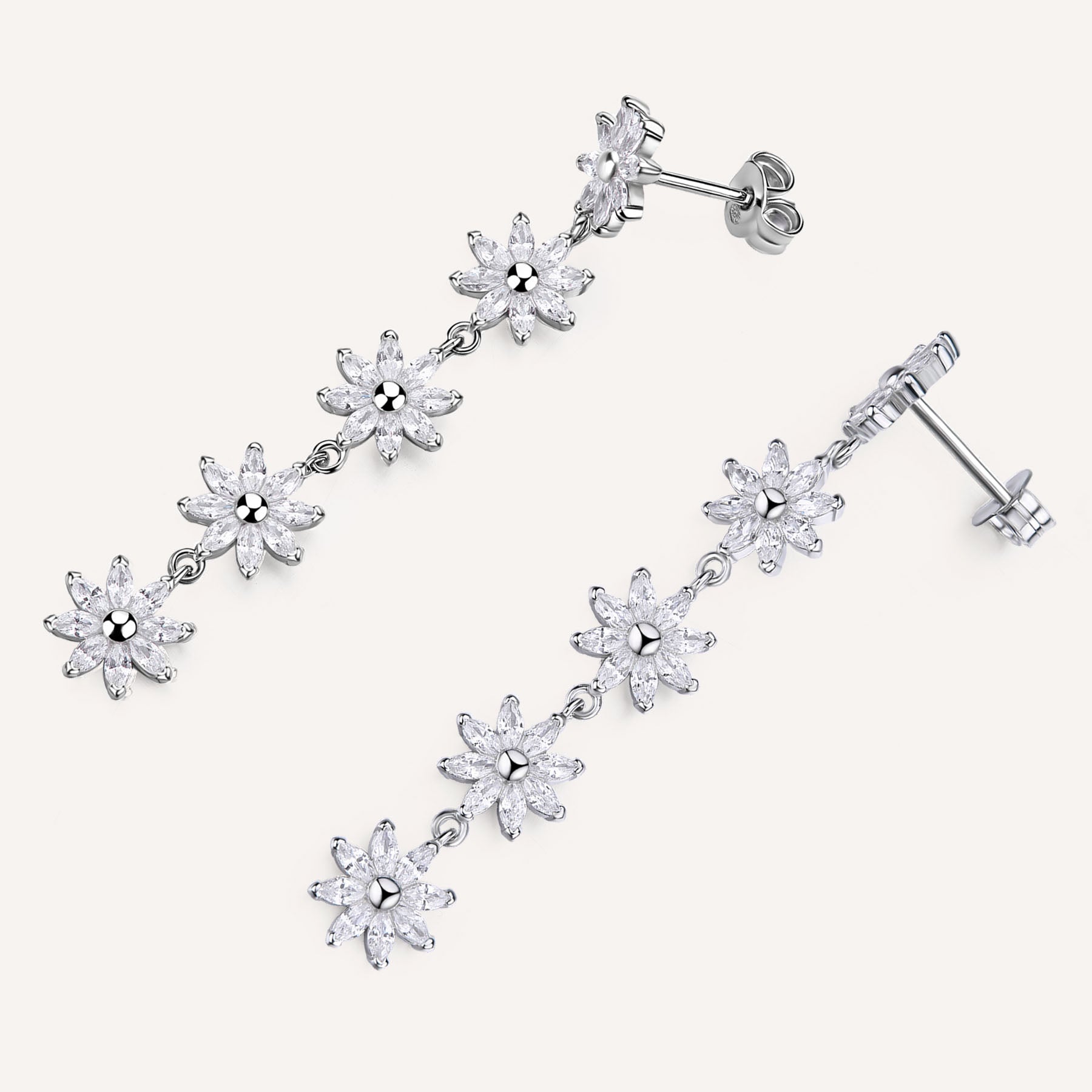 Rosato Orecchini pendenti fiori gaia - Vista 2