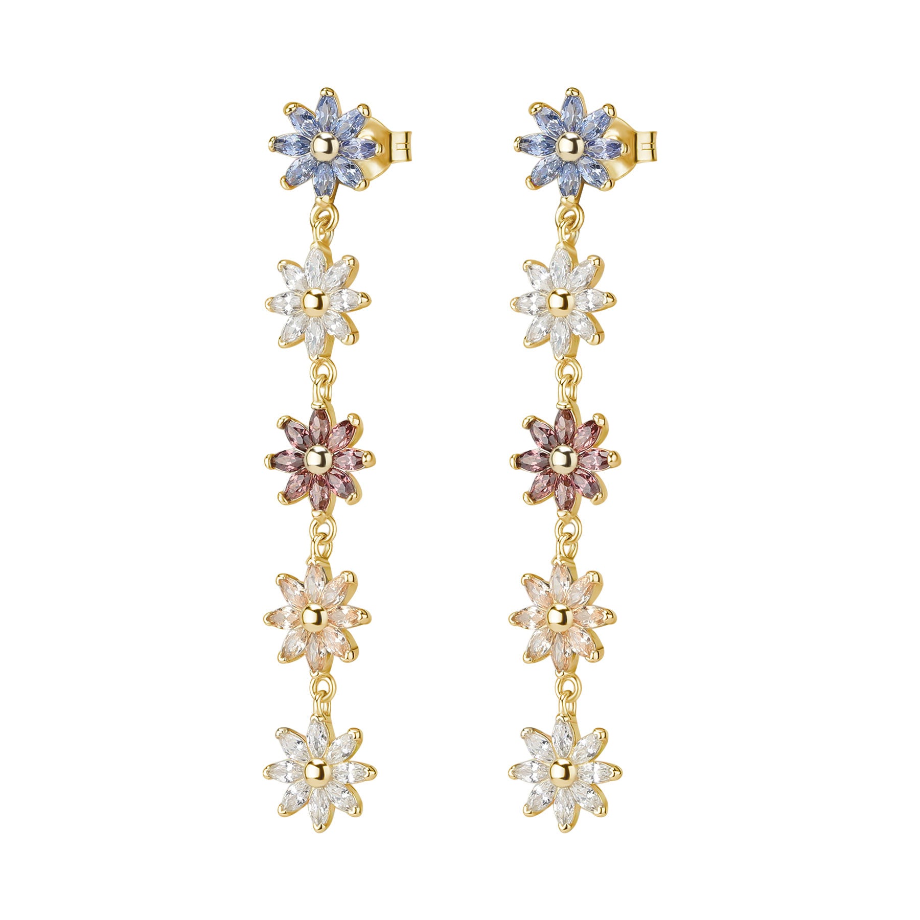 Rosato Orecchini pendenti fiori gaia - GAIA - argento