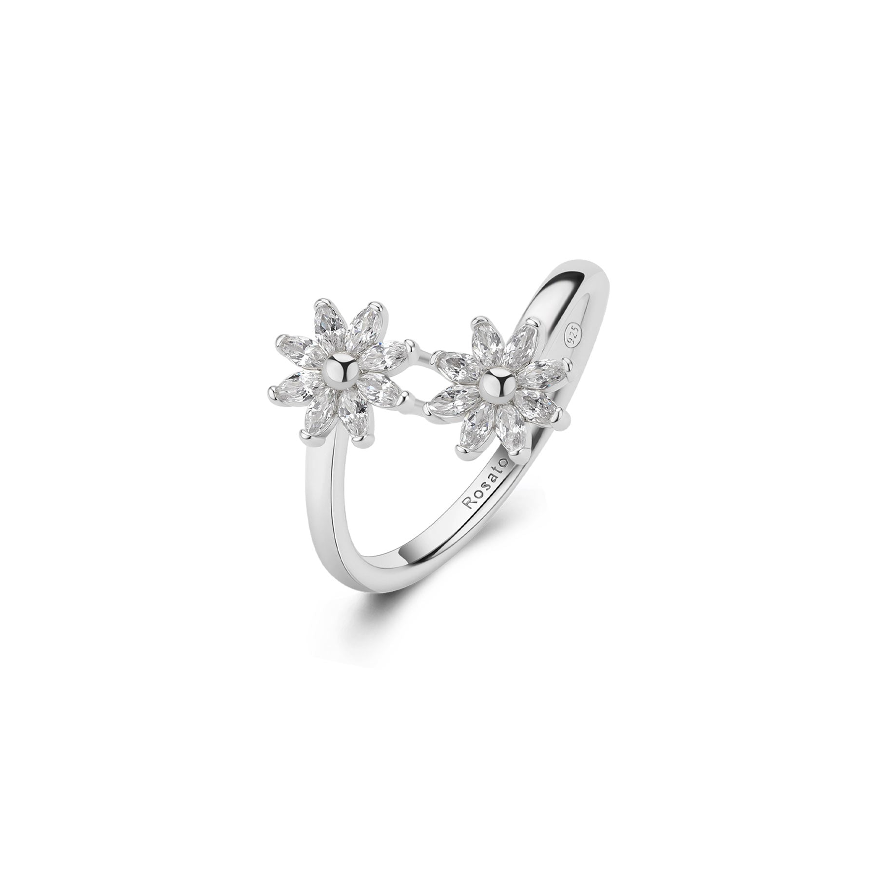 Rosato Anello fiori gaia - GAIA - argento