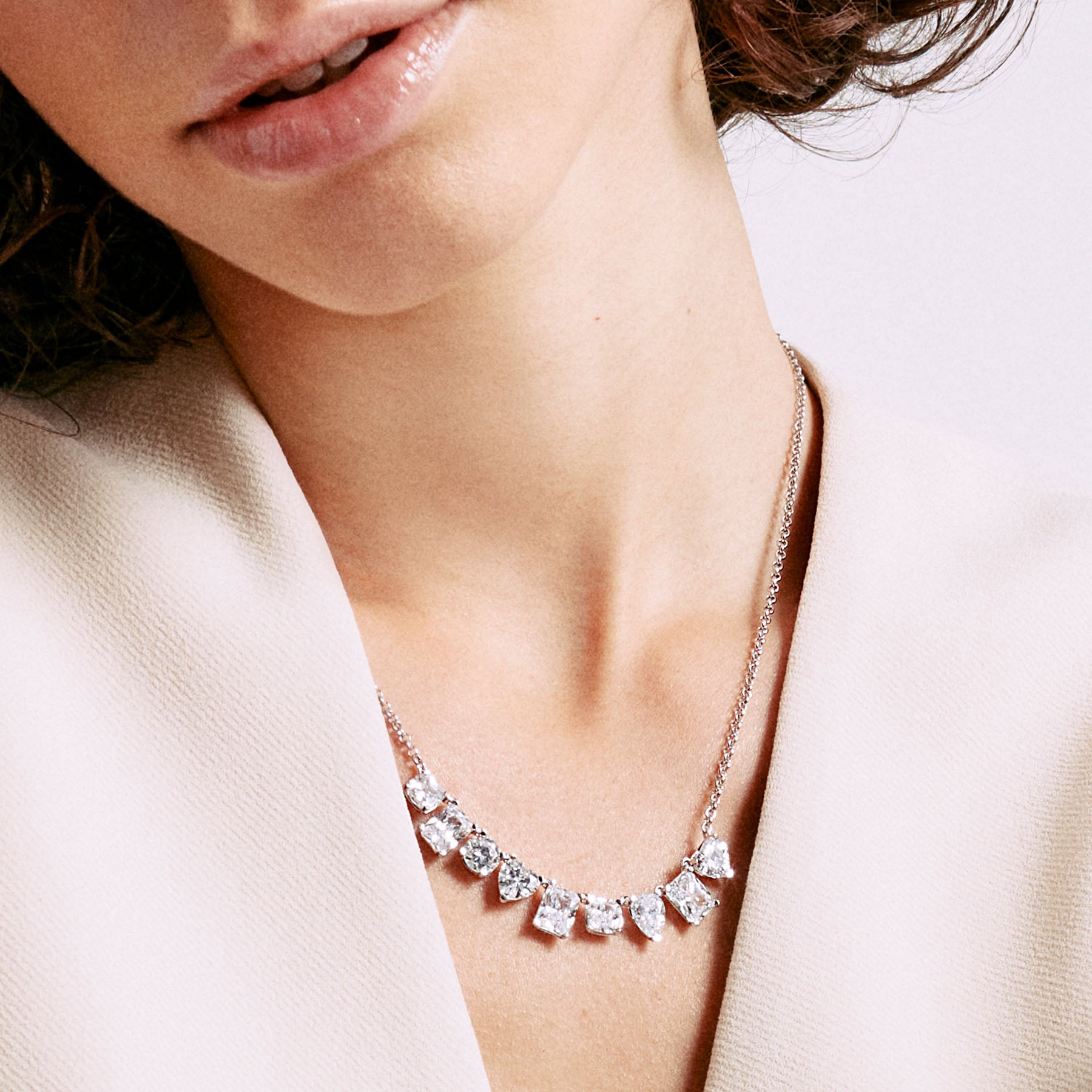 Rosato Collana corta gemma - Vista 2