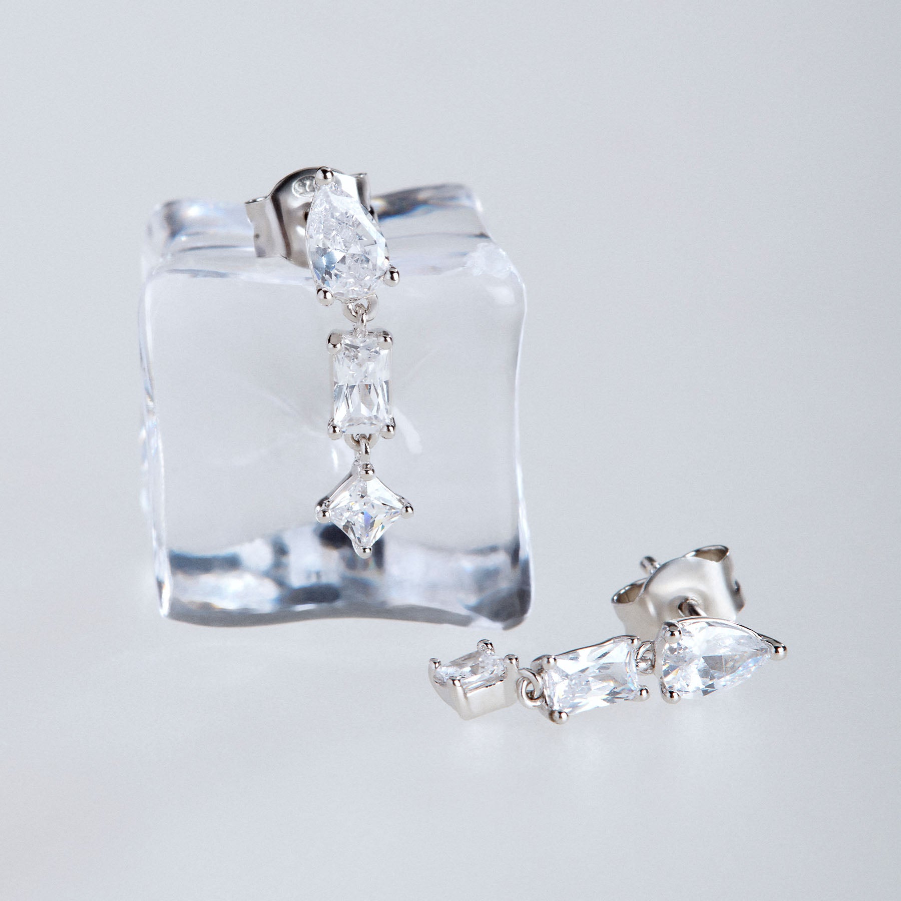 Rosato Orecchini pendenti gemma - Vista 2