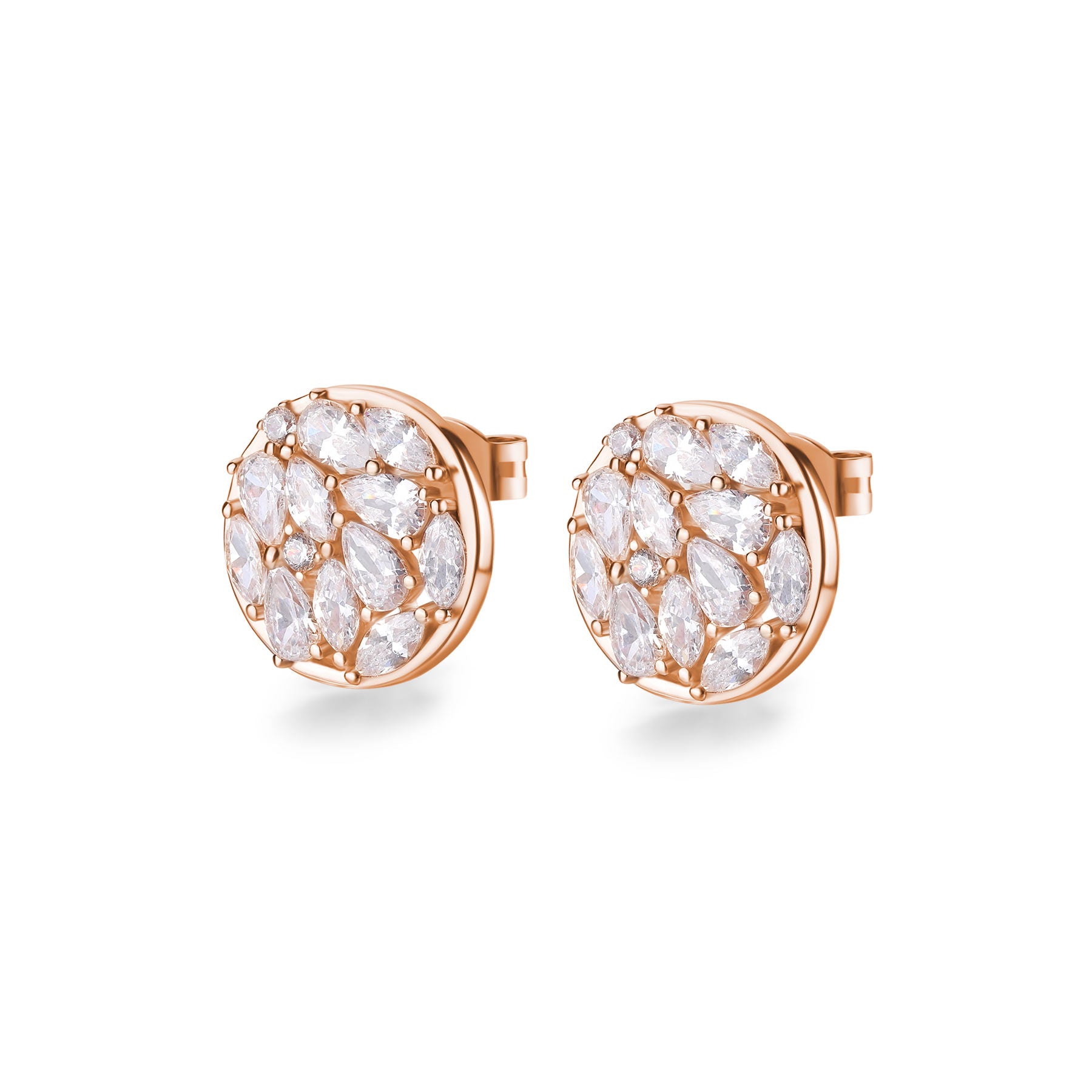 Rosato Orecchini lobo gemma - GEMMA - argento