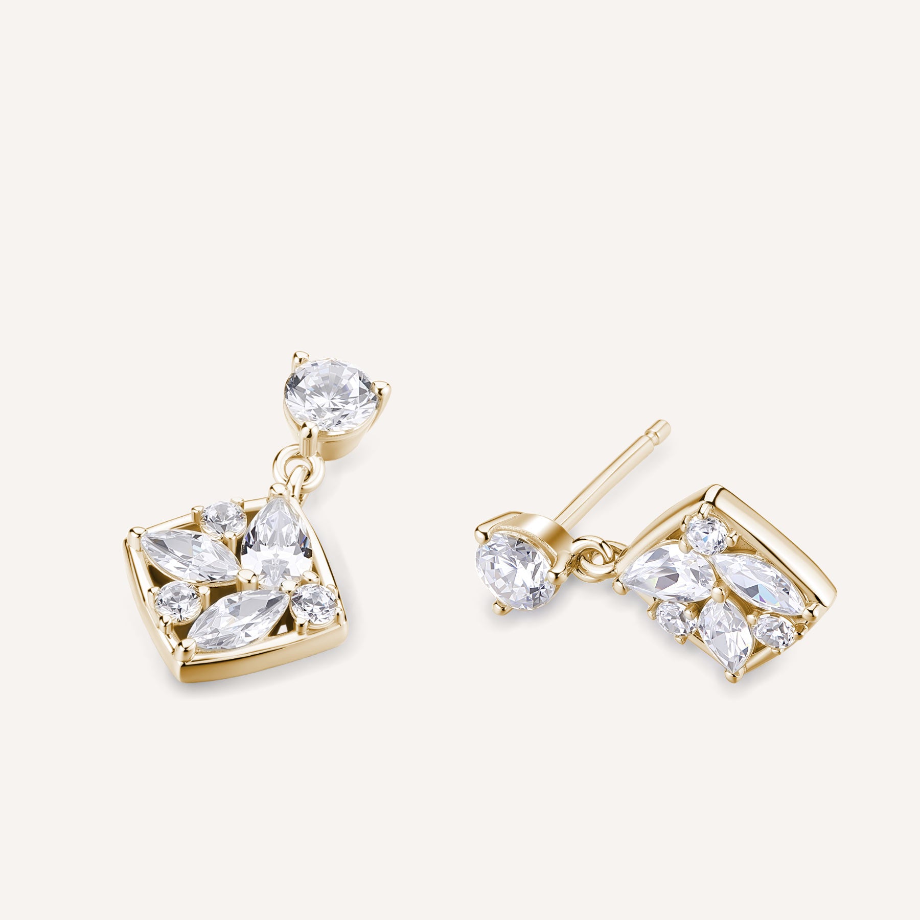 Rosato Orecchini pendenti gemma - Vista 2