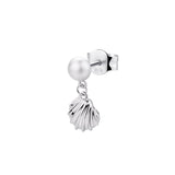 Rosato Mono orecchino pendente conchiglia azzurra - AZZURRA - argento