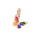 Rosato Charm Farfalla storie - STORIE - argento