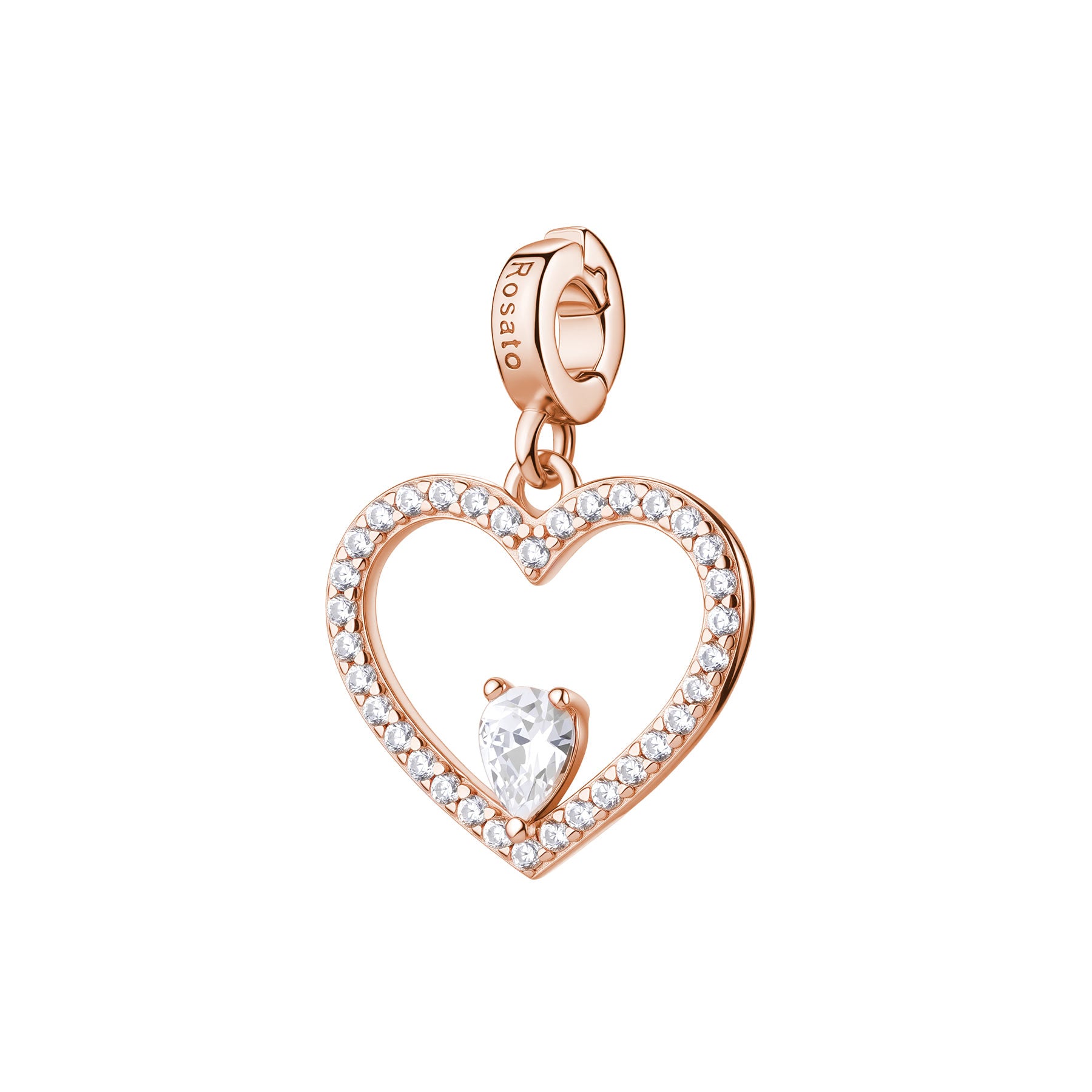Rosato Charm Cuore Storie - STORIE - argento