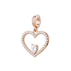 Rosato Charm Cuore Storie - STORIE - argento