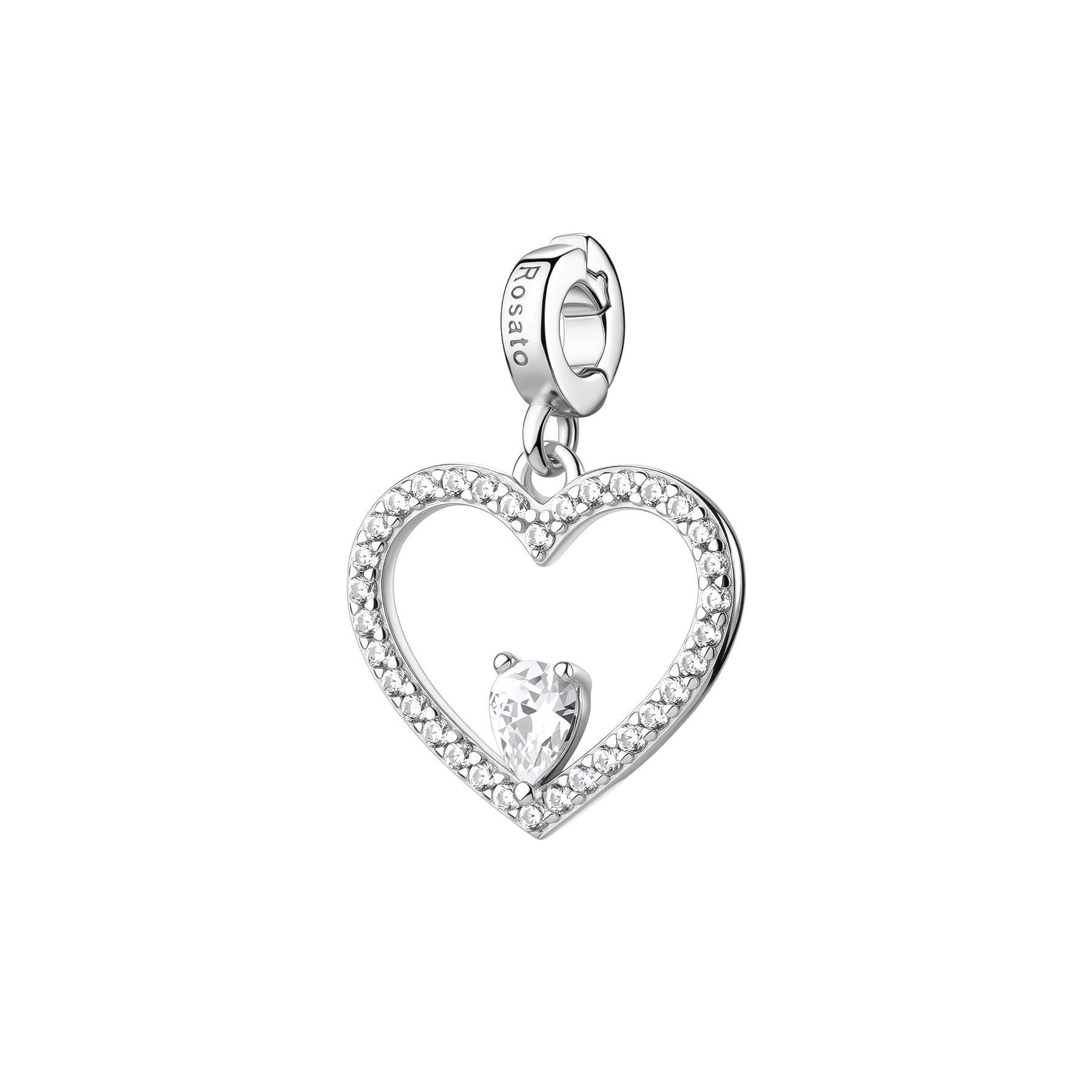 Rosato Charm Cuore Storie - STORIE - argento