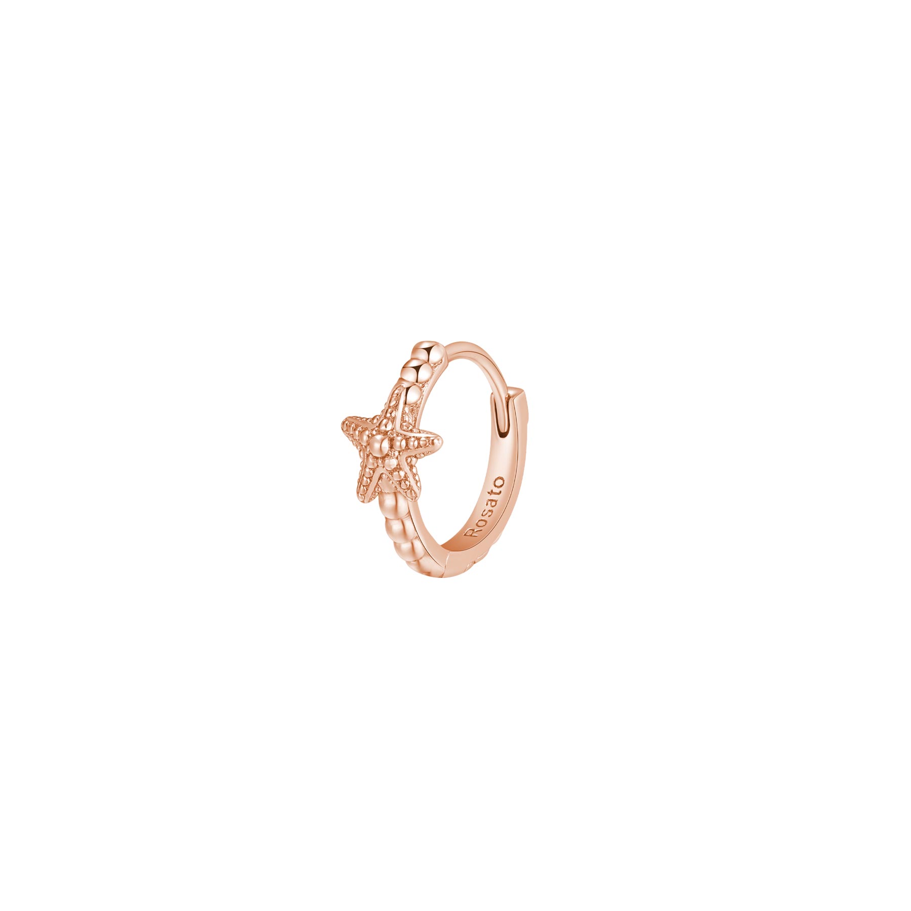 Rosato Mono Orecchino cerchietto stella marina allegra - ALLEGRA - argento