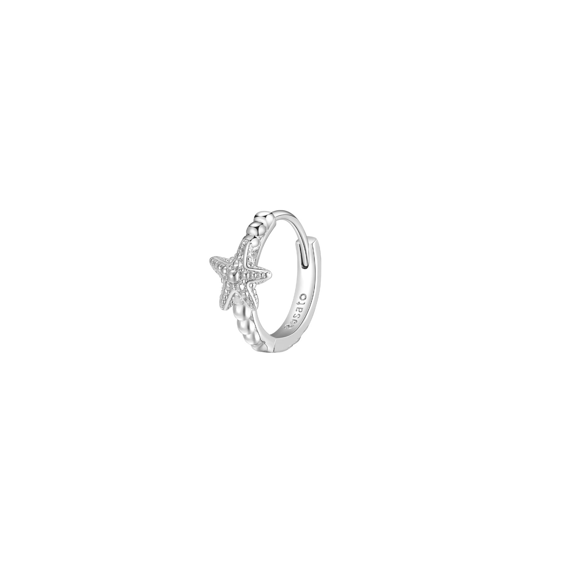 Rosato Mono Orecchino cerchietto stella marina allegra - ALLEGRA - argento