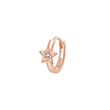 Rosato Mono Orecchino cerchietto stella allegra - ALLEGRA - argento