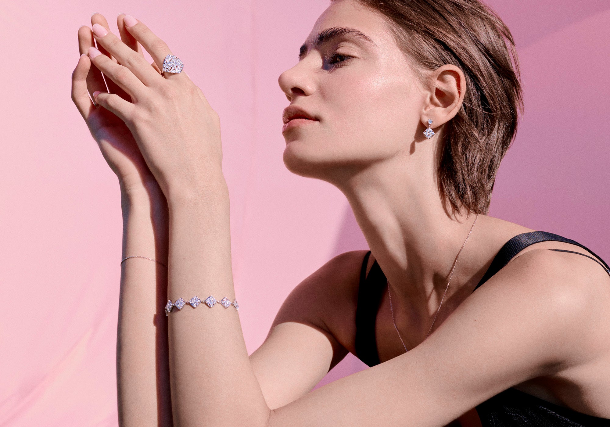 Tata Gisèle © Tacna Bracelet In Rhodium-Plated 925/000 Sterling Silver 925 000 Silver Geometric Shape Circle And Bar Free Velvet Gift Bag Tata Gisèle © Tacna Bracelet In Rhodium-Plated 925/000 Sterling Silver 925 000 Silver Geometric Shape Circle And Bar Free Velvet Gift Bag