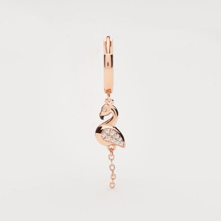 flamingo mono hoop earring