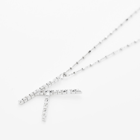 Collana lettera K cubica lettere