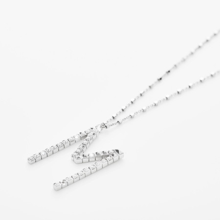 Collana lettera M cubica lettere